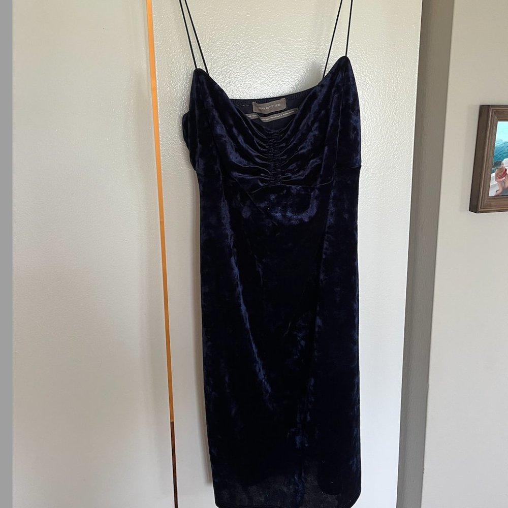 Navy Velvet Mini Dress